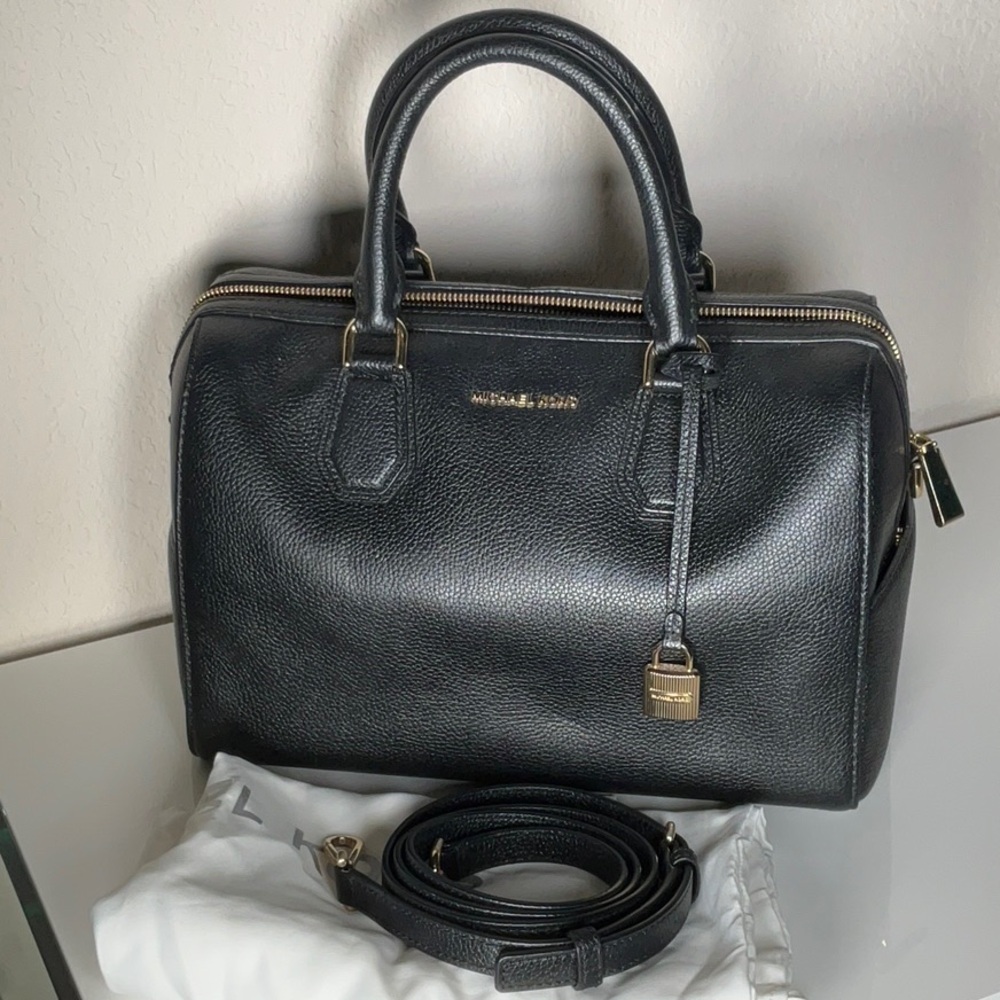 Michael Kors Black Pebbled Leather Handbag